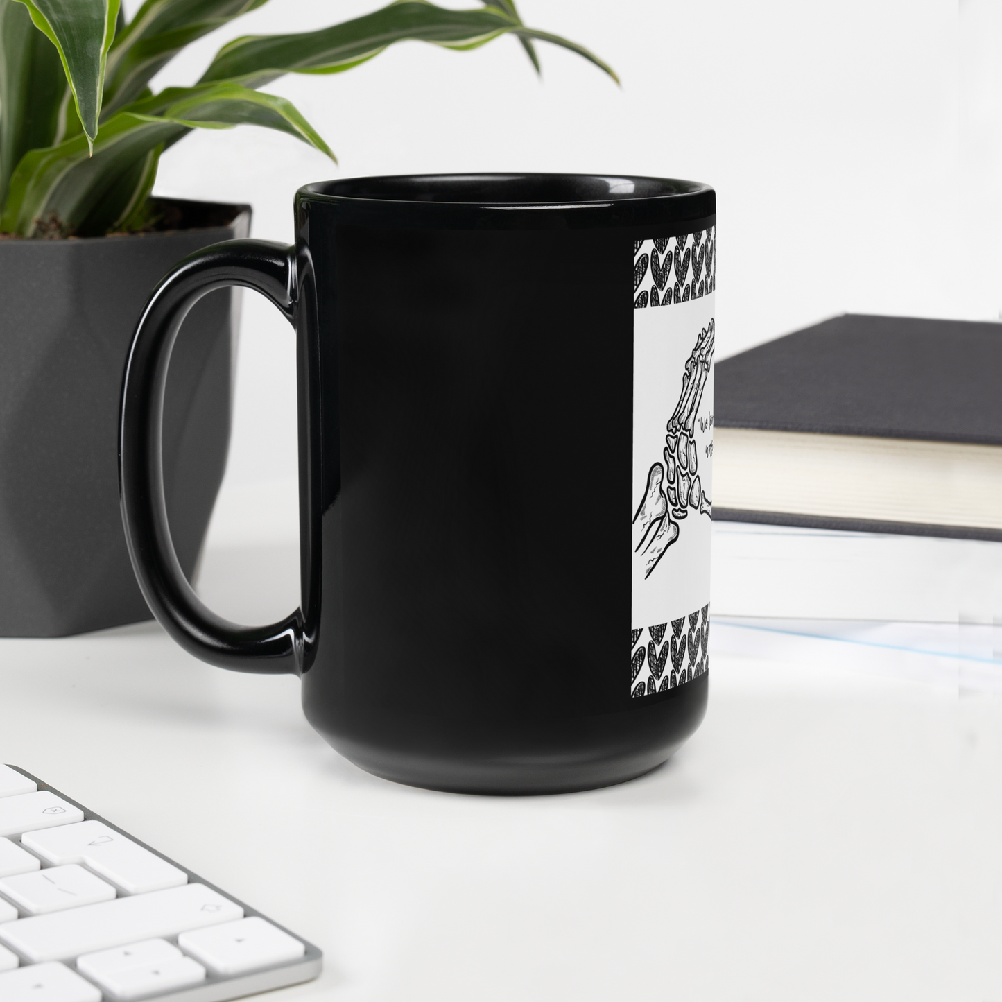 Black Glossy Mug - We Loved with a love